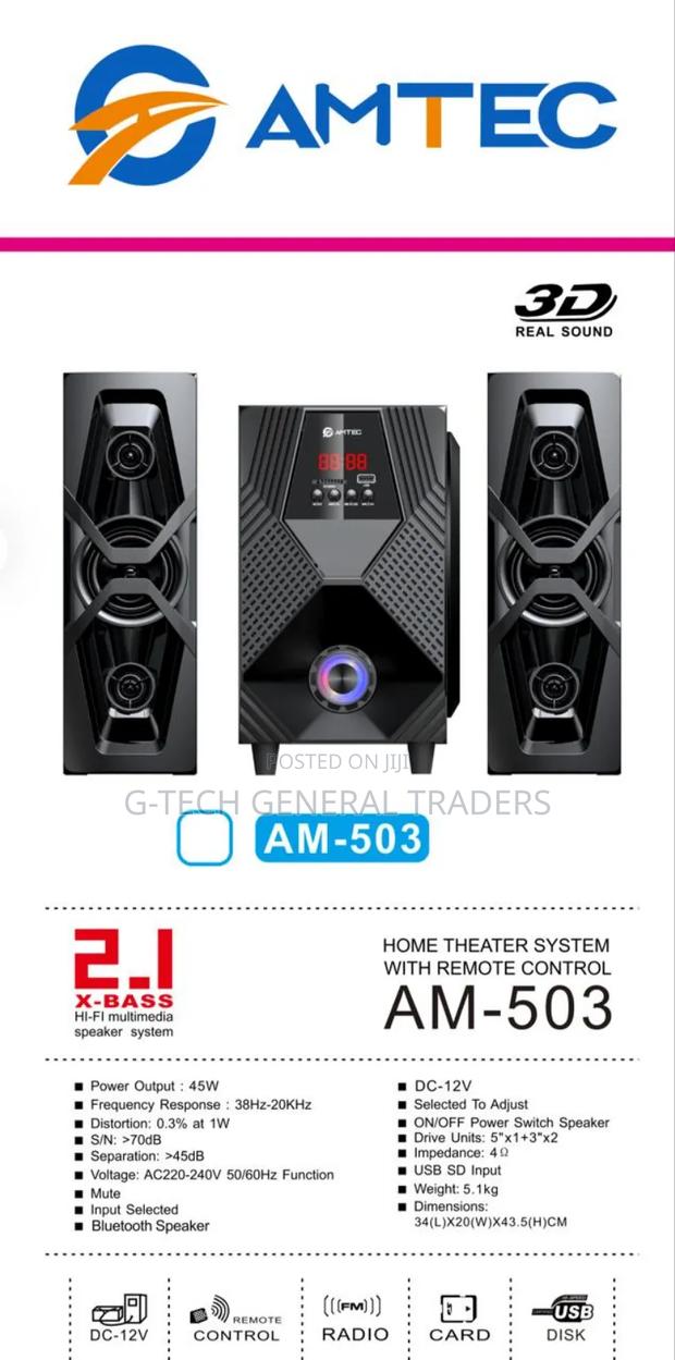 Amtec Am-503 2.1 X-bass Multimedia Speaker System - main view