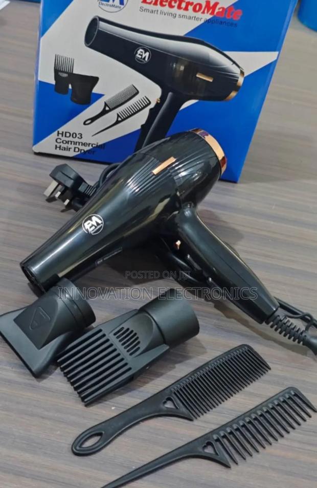 Electromate Commercial Hairdryer/Brodry With Accessories