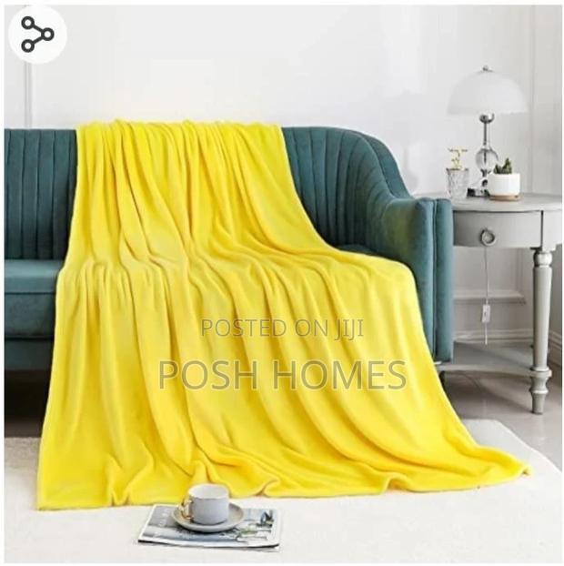 Plain Coral Fleece Throw Blankets - thumbnail 2