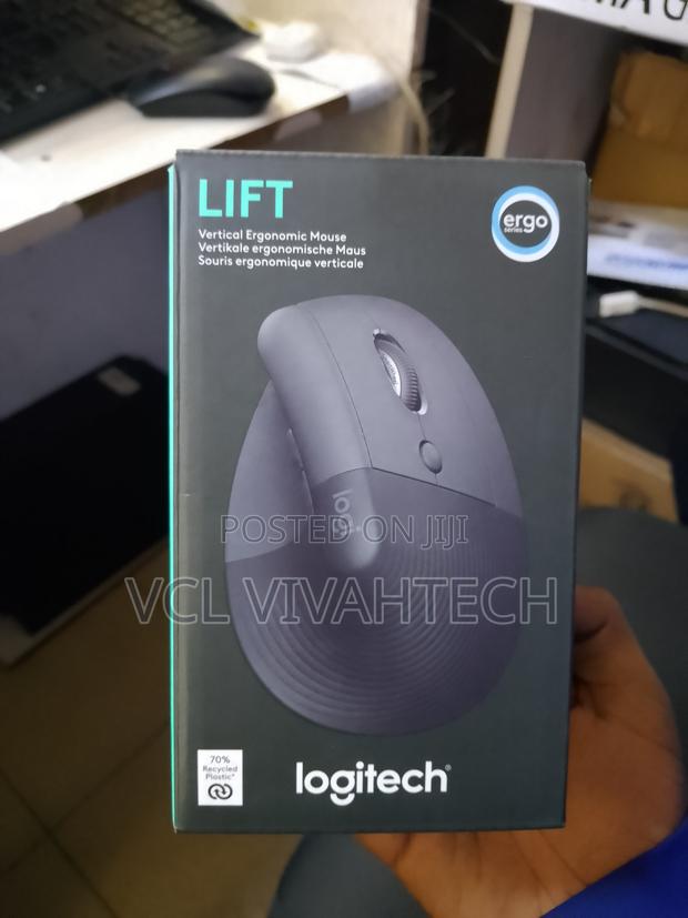 Logitech Lift Vertical Ergonomic Wireless Mouse (Graphite)