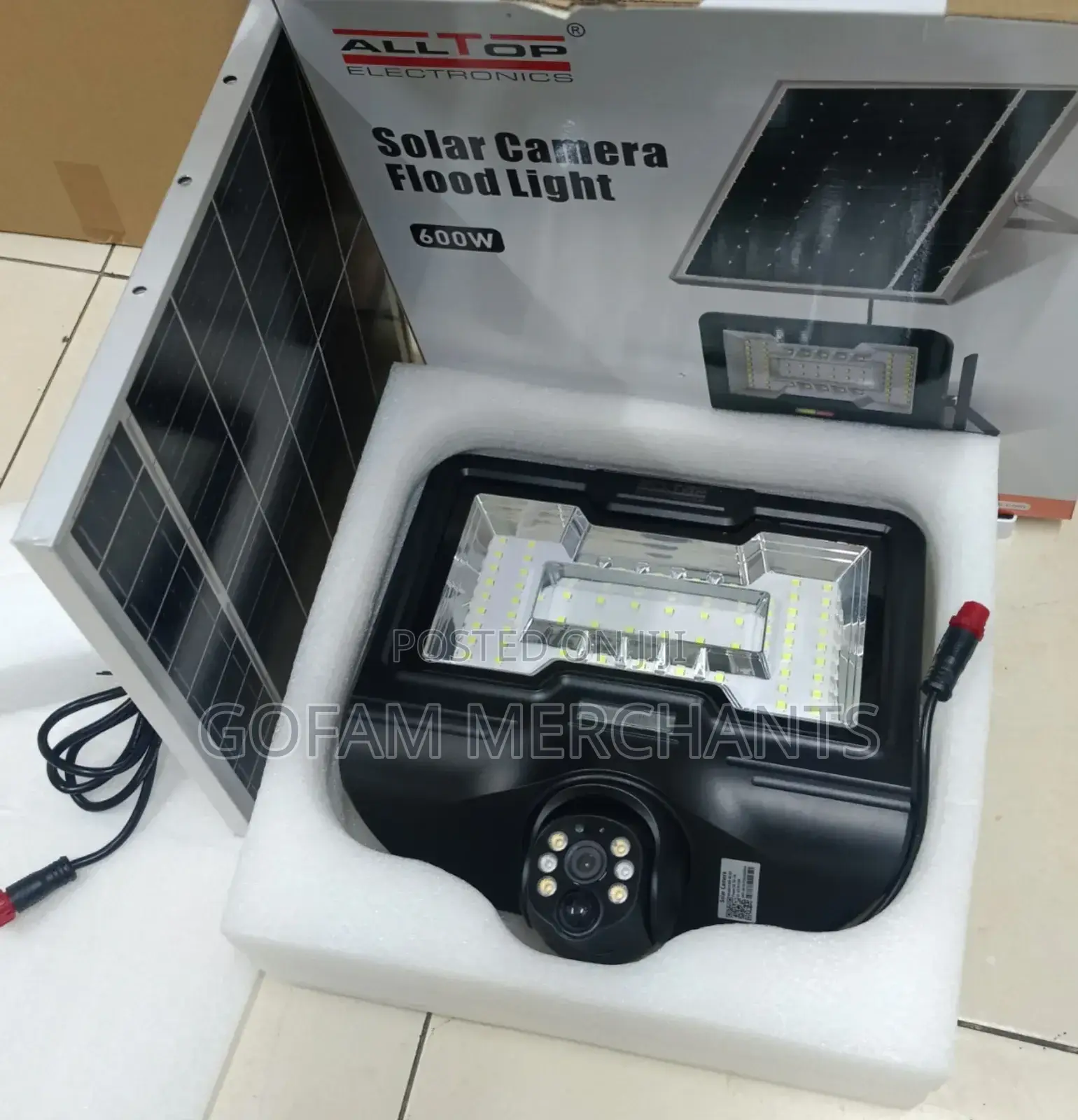 Solar Camera Floodlight 600w