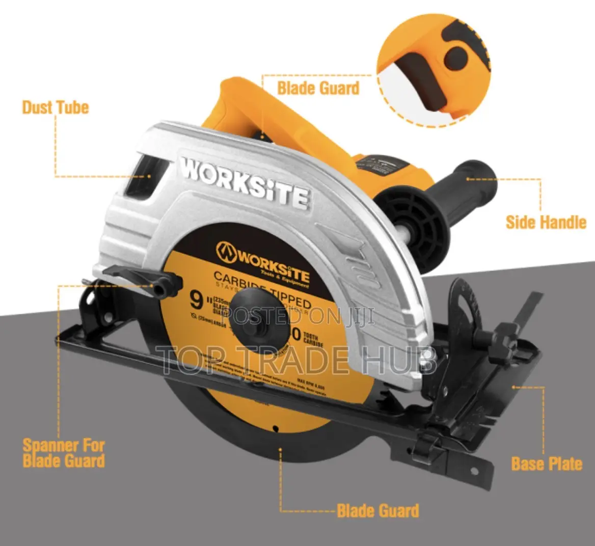 Powerful Worksite Professional Circular Saw 9 Inch 2200w 4100rpm
