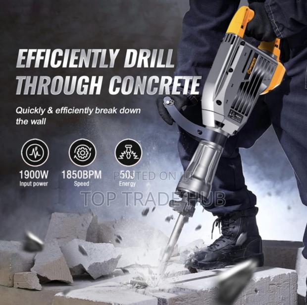 Worksite Demolition Hammer 1900w Electric Jack Hammer Concrete Breaker - thumbnail 4
