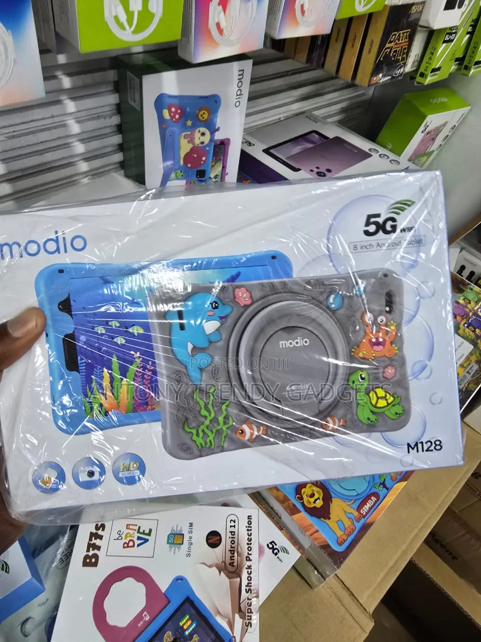 Modio M128 10.1” 5g Kids Tablet Android 6gb Ram 256gb + Free Cover
