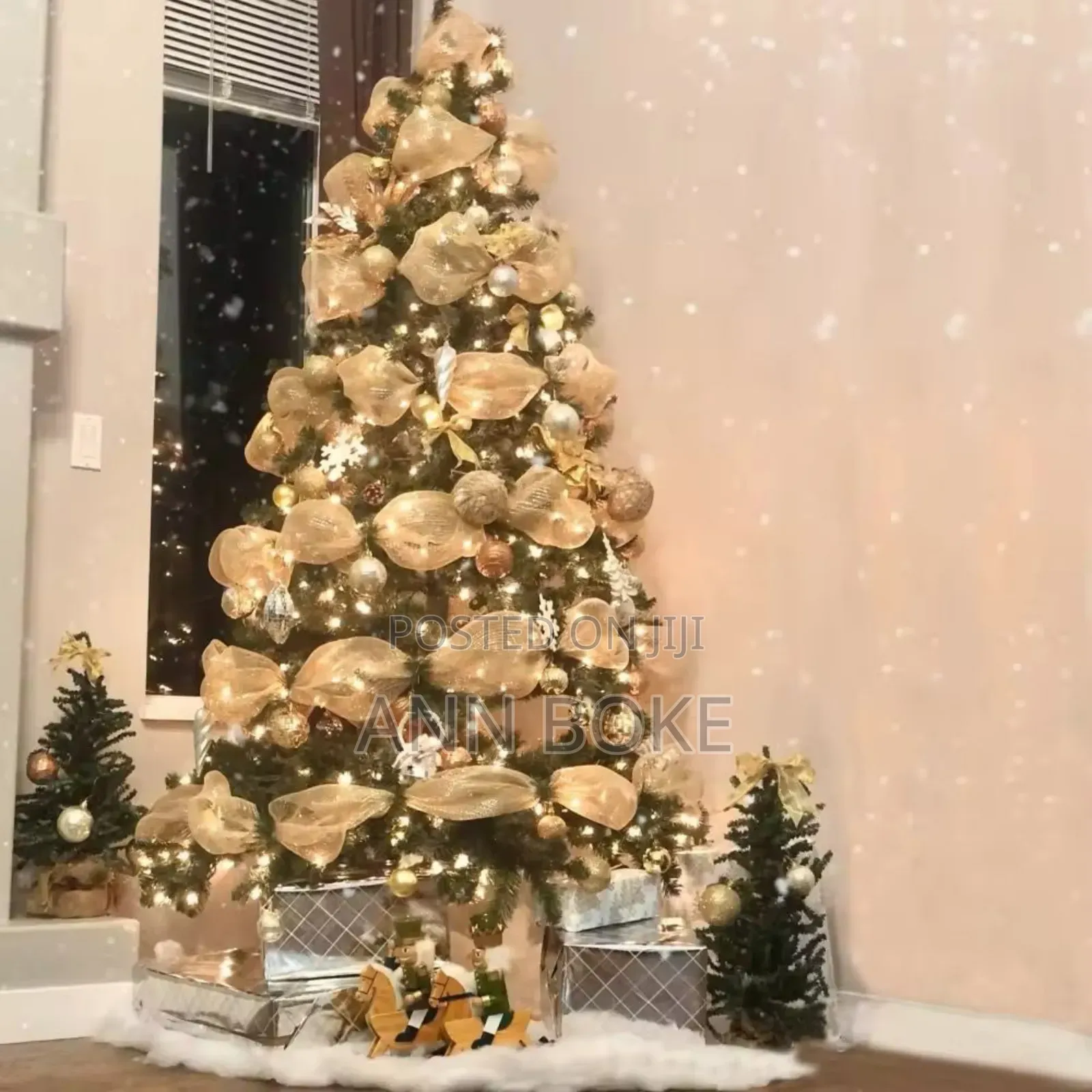 Christmas Ribbon Tree Decoration Mesh Tulle Roll Fabric