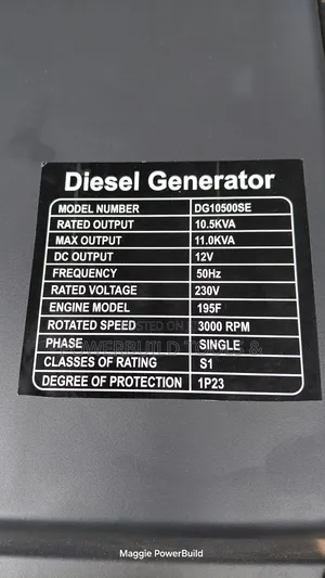 Honda 10.5kva Single Phase Keystart Diesel Powered Pure Copper