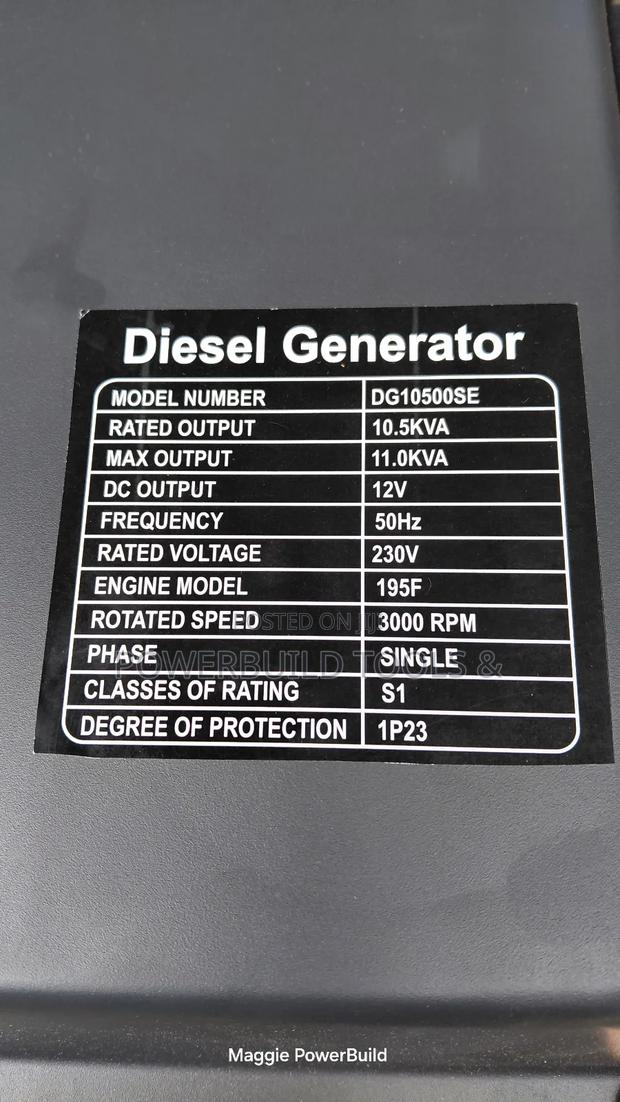 Honda 10.5kva Single Phase Keystart Diesel Powered Pure Copper - thumbnail 4