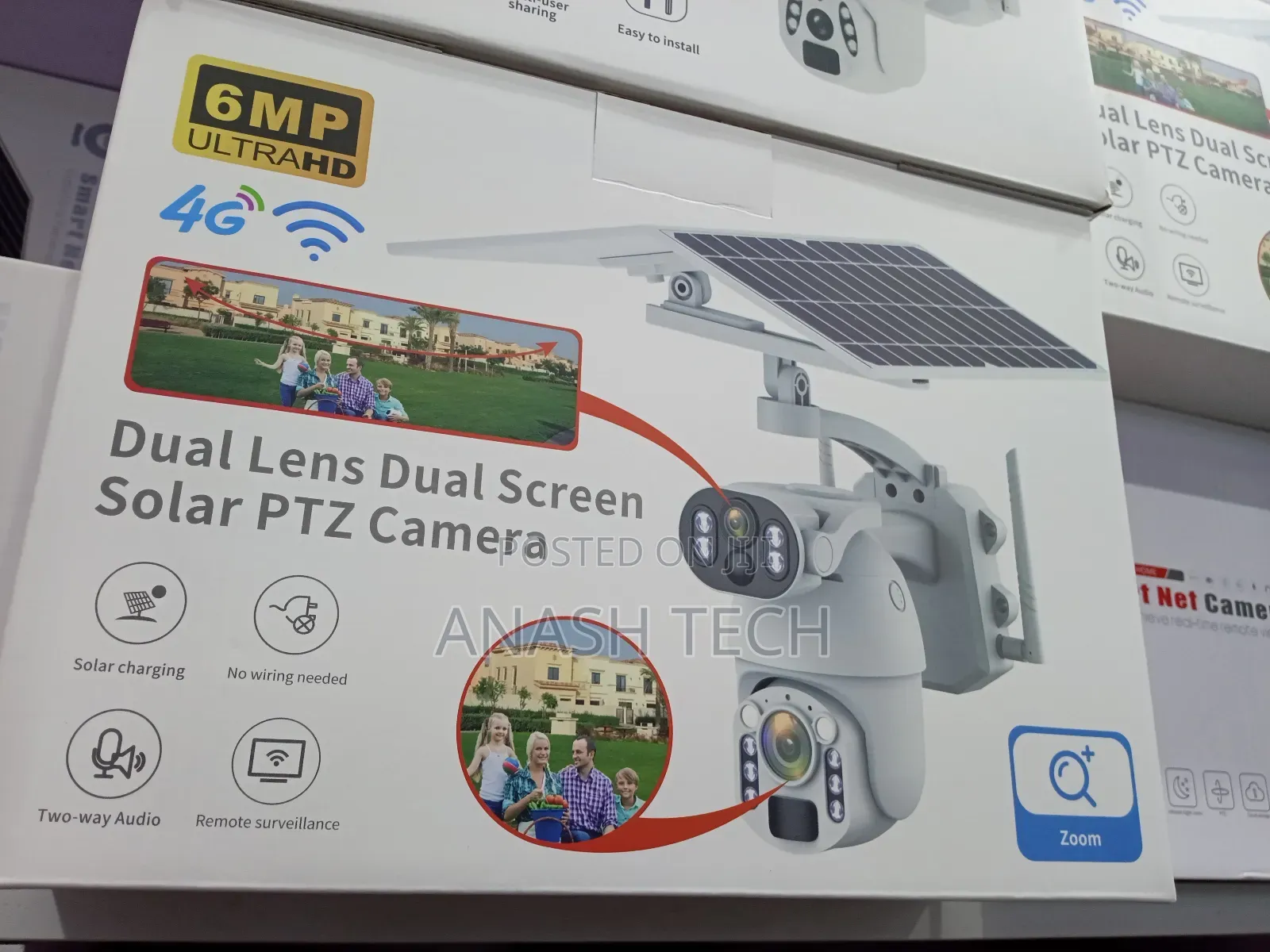 Intelligence 4g Dual Lens Intelligent 6 Mp Solar Ubox CCTV Camera