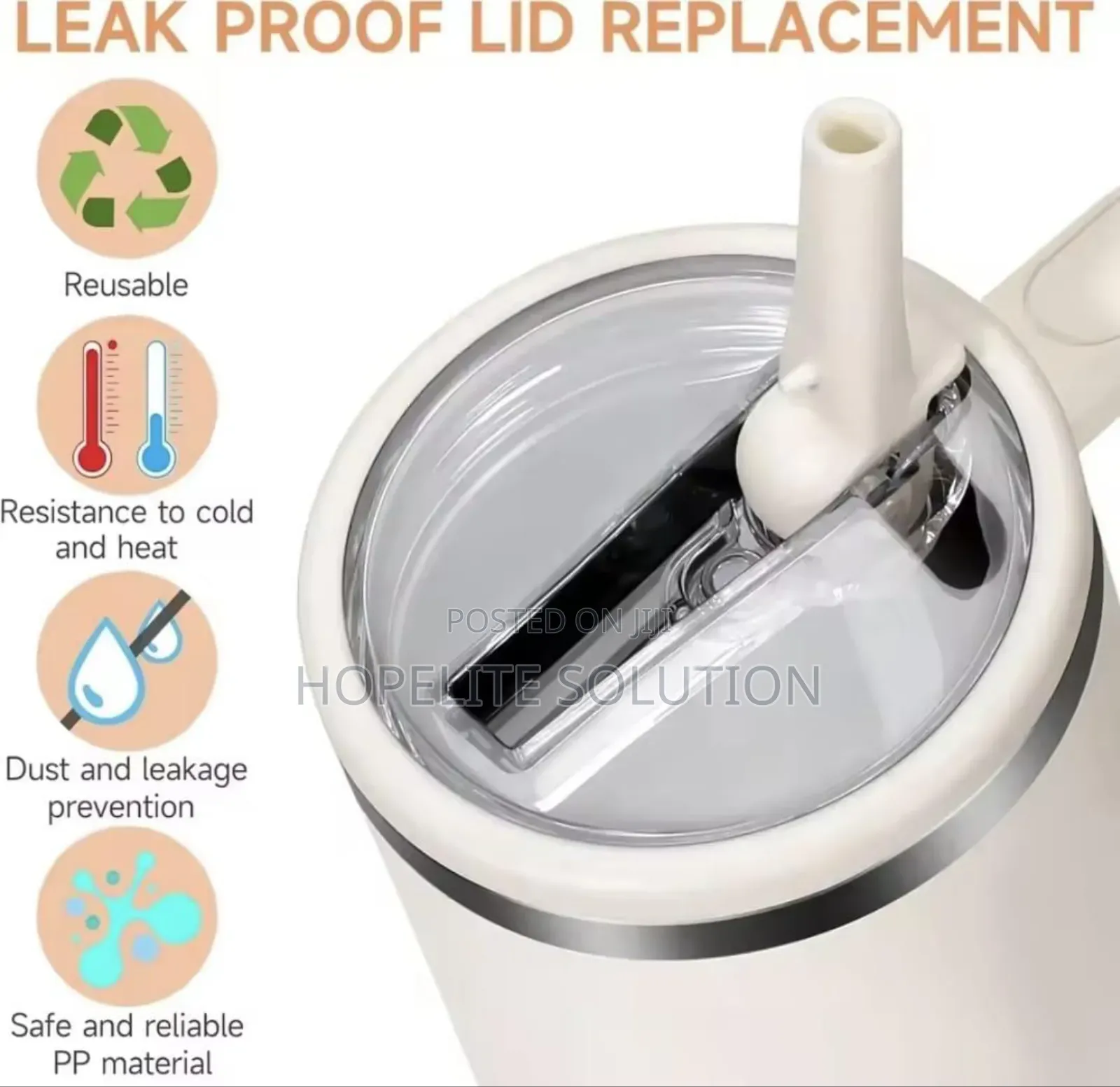 Anti Leak Stanley Tumbler Replacement Lids With Straws
