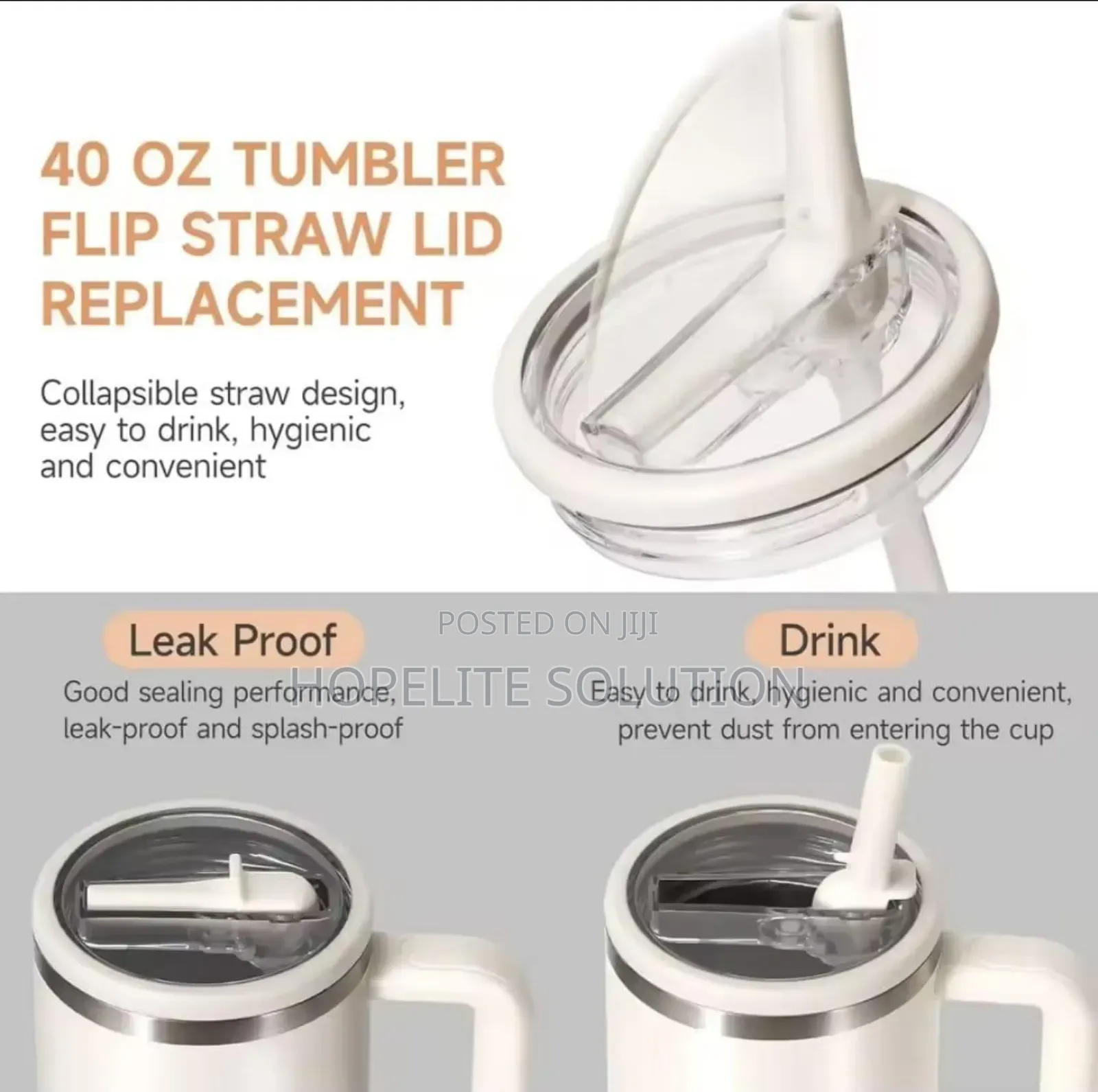 Anti Leak Stanley Tumbler Replacement Lids With Straws