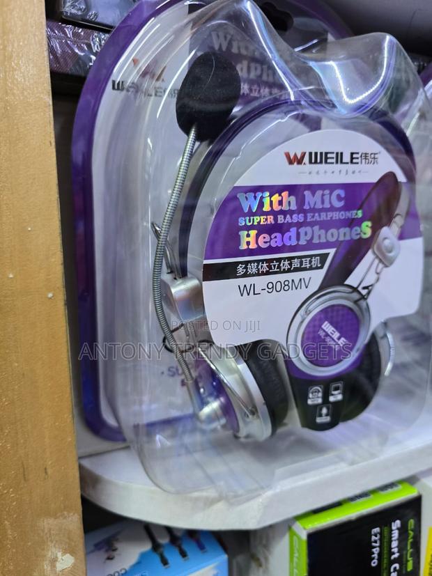 Weile Wl-908mv Super Bass Wired Headphones With Mic - thumbnail 2