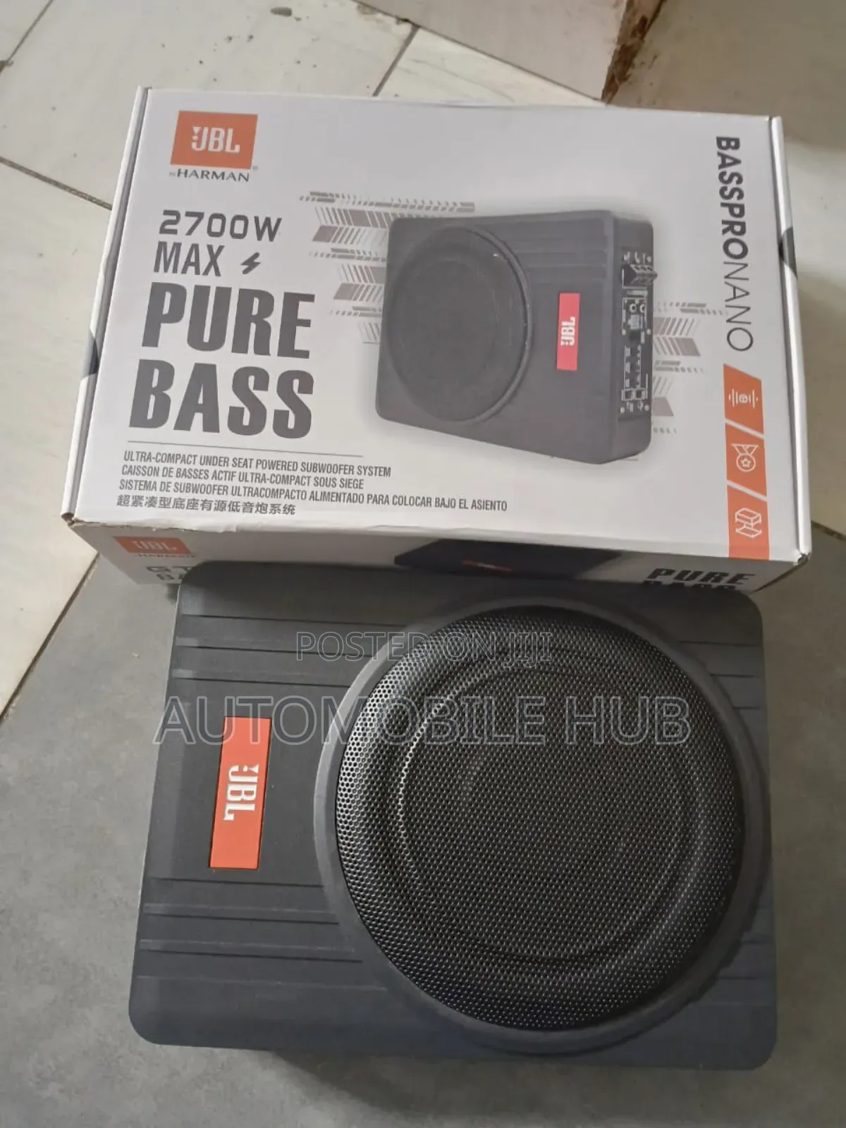 JBL Under Seat Subwoofer | Powerful Bass for All Cars