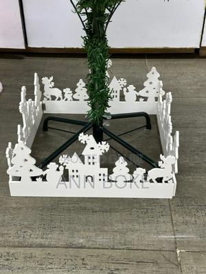 Christmas Tree Stitching Fence Splice Garden White Decor Mini
