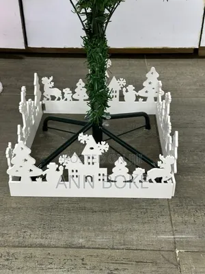 Christmas Tree Stitching Fence Splice Garden White Decor Mini