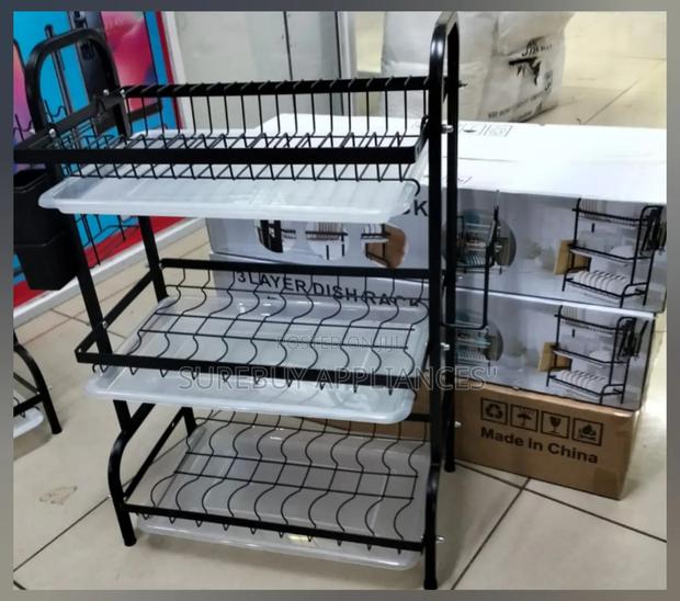 3 Layer Advanced Black Dish Rack - main view