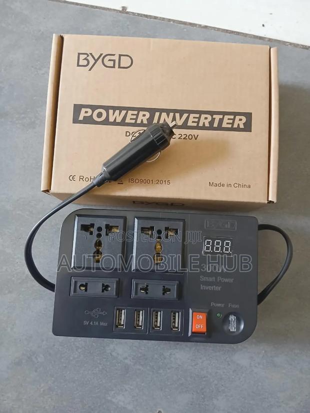 300w Car Power Inverter – 12v to 220v Converter With Dual Usb Socket