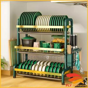 3 Layer Dishrack Greengold - thumbnail 2