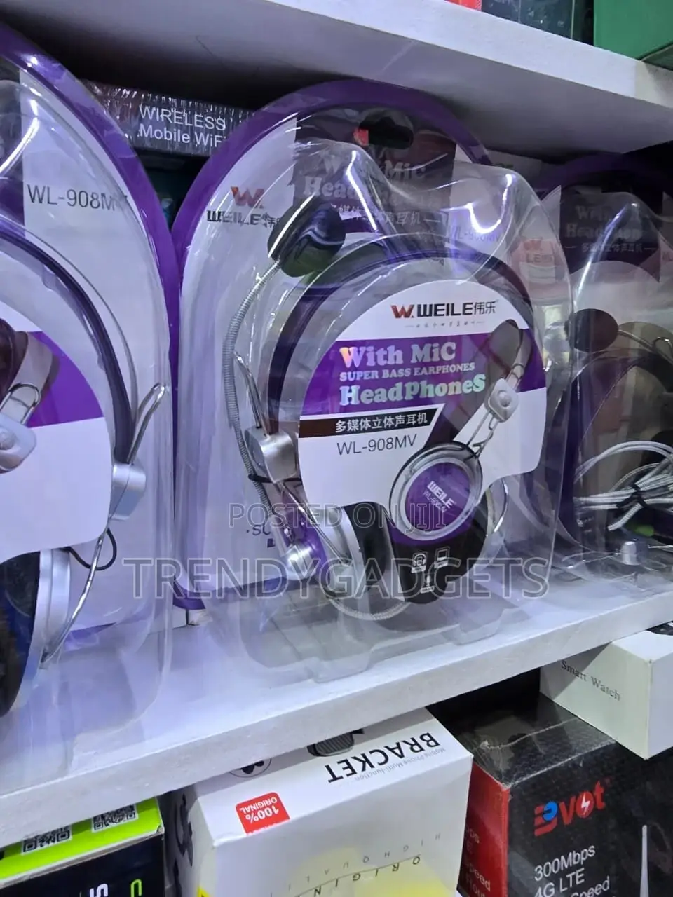 Weile Wired Headphones With Adjustable Mic Comfort Cushions