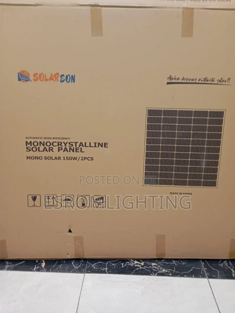 Solareon 150w Solar Panel – Monocrystalline