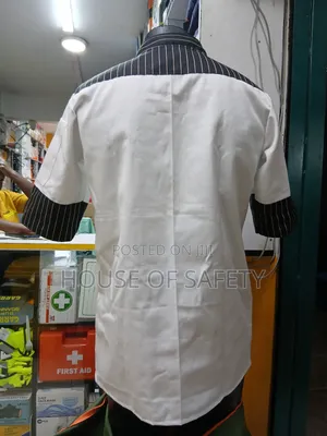 Kitchen Chef Coats in White and Stripes