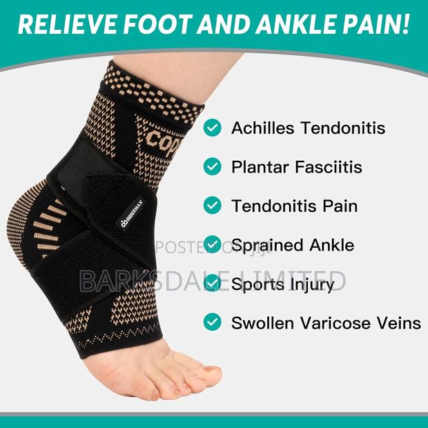 Ankle Brace Sleeve Compression Support Sprain Achillesc - thumbnail 2