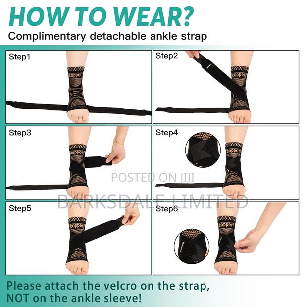 Ankle Brace Sleeve Compression Support Sprain Achillesc - thumbnail 3