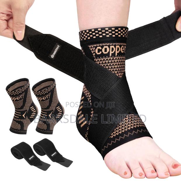 Ankle Brace Sleeve Compression Support Sprain Achillesc - thumbnail 5