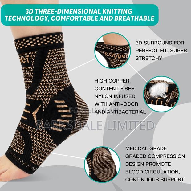 Ankle Brace Sleeve Compression Support Sprain Achillesc - thumbnail 6