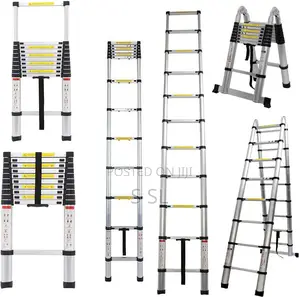 Heavy Duty Folding Telescopic Ladder 3.8m