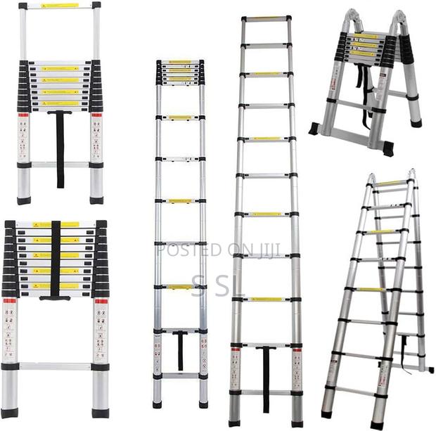 Heavy Duty Folding Telescopic Ladder 3.8m