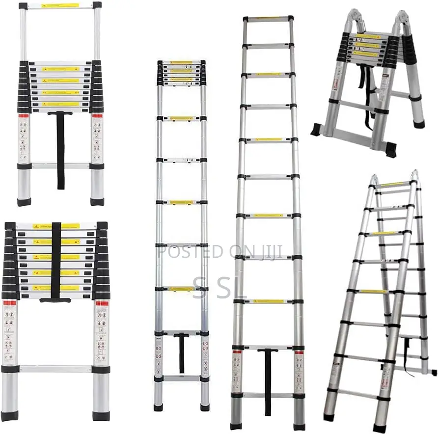 Heavy Duty Folding Telescopic Ladder 3.8m