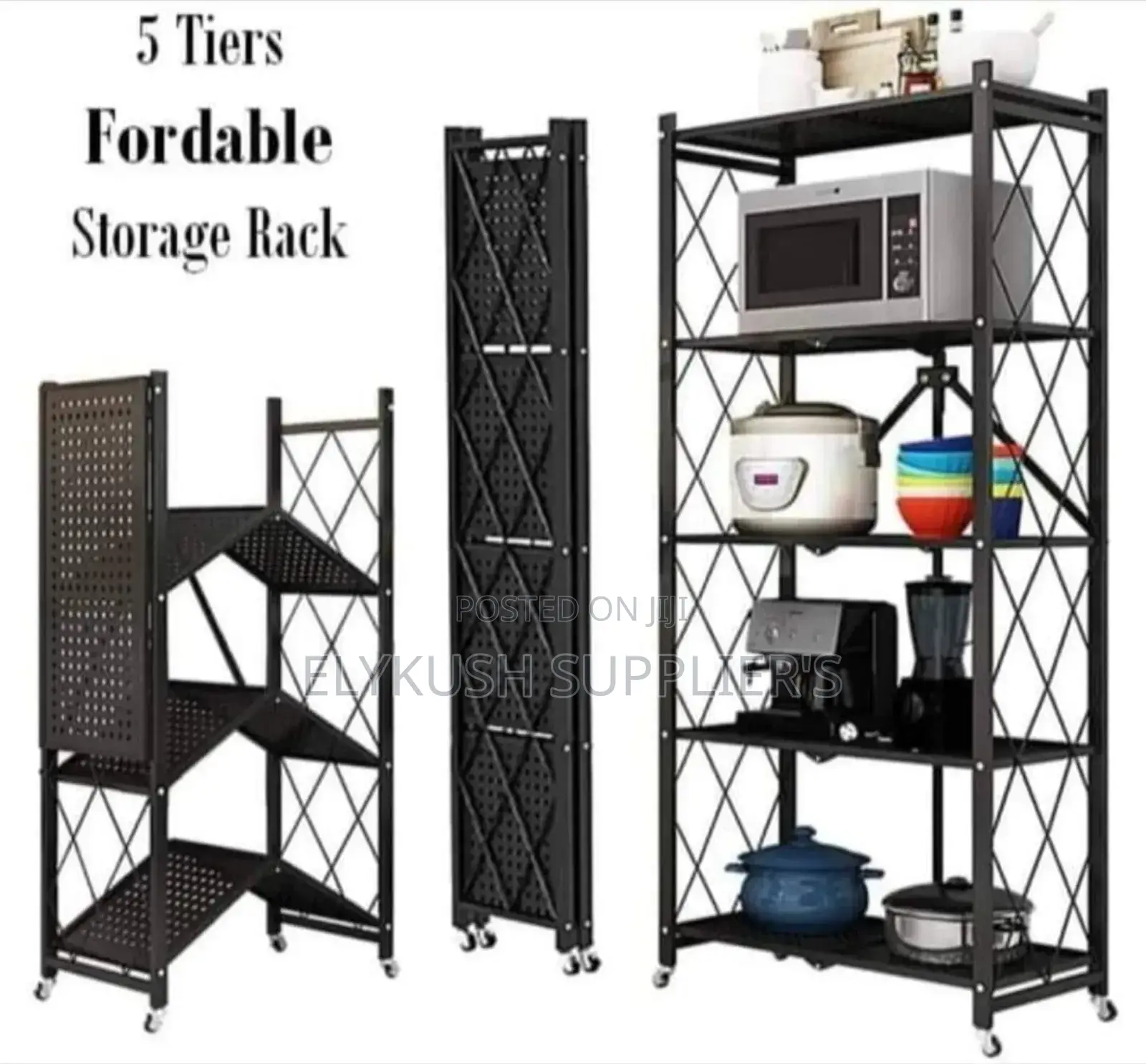 Foldable Storage Rack 
5 Layer 
*Black and White