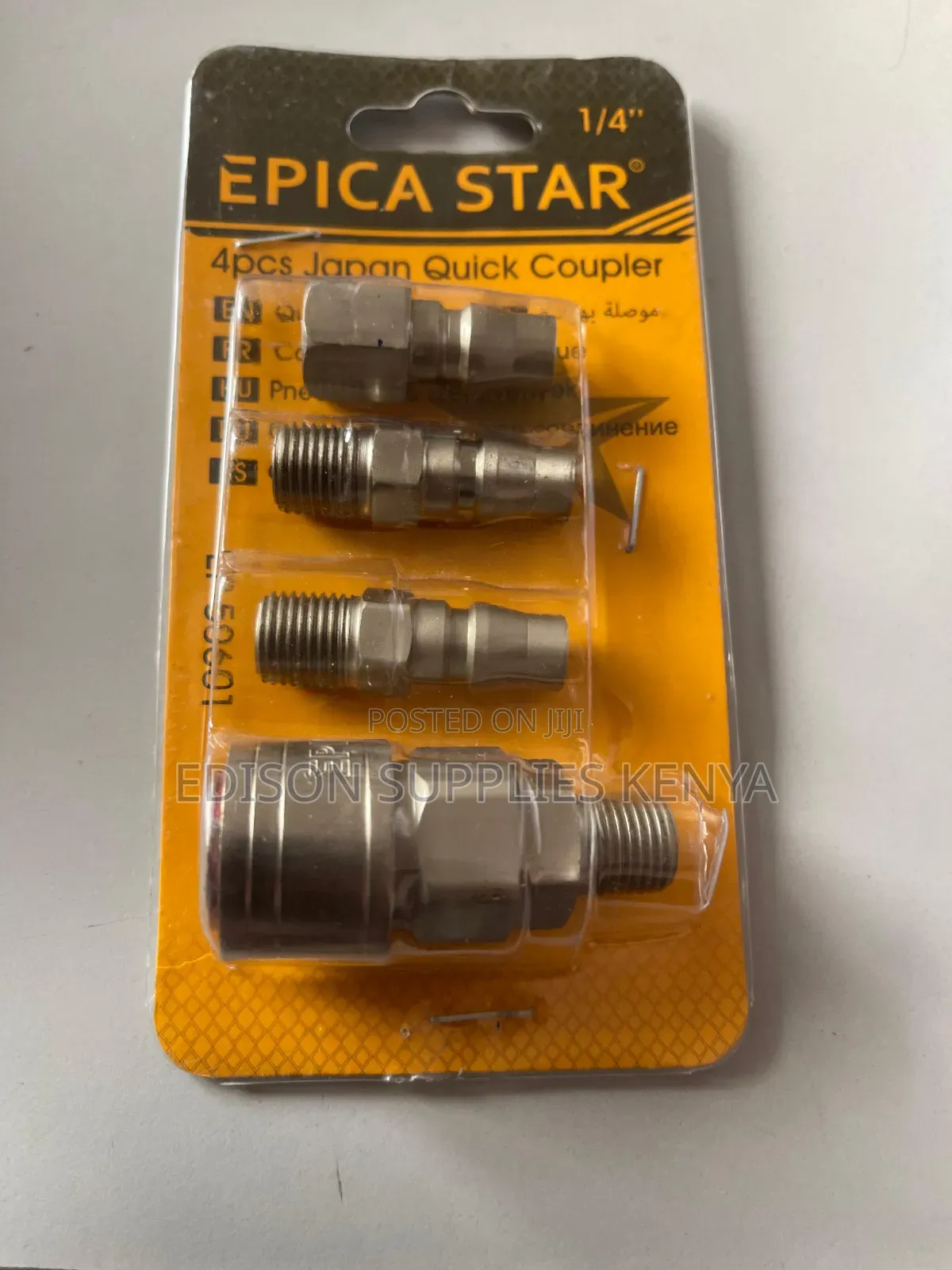 Air Compressor Fittings Quick Couplers and Plugs Set Japan Type 4 PCS