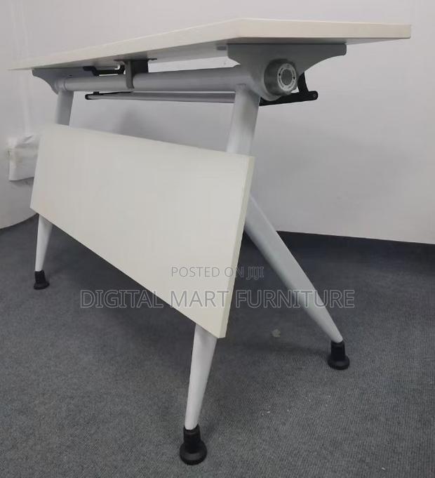 Office Table: White Modern Folding Utility Table - thumbnail 2