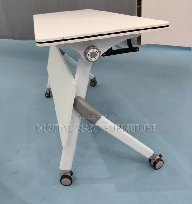 Office Table: White Modern Folding Utility Table - thumbnail 3