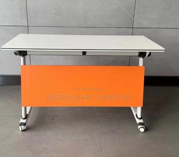 Office Table: White Modern Folding Utility Table - thumbnail 5