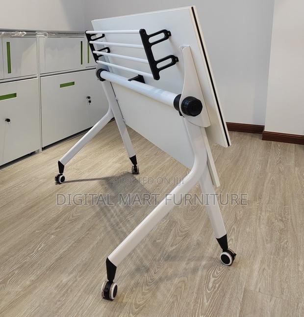 Office Table: White Modern Folding Utility Table - thumbnail 6