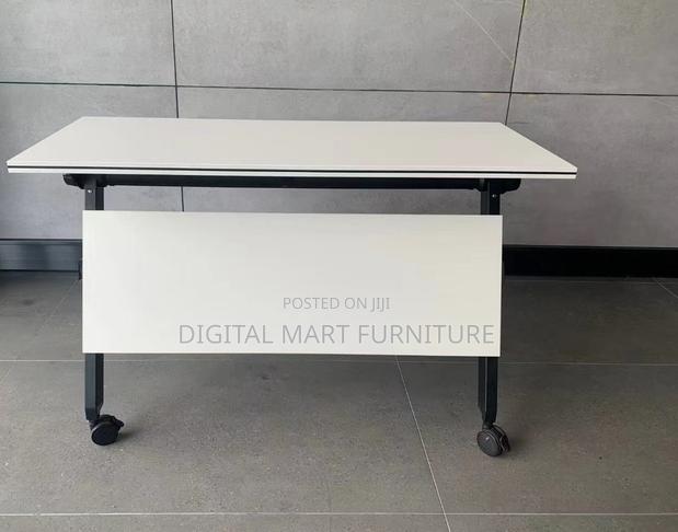 Office Table: White Modern Folding Utility Table - thumbnail 8