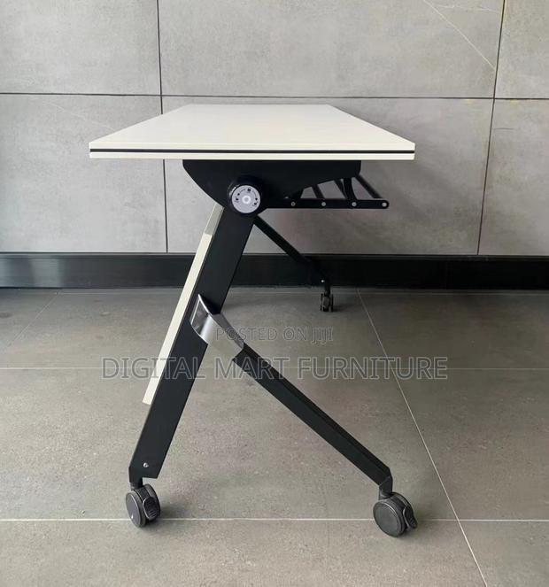 Office Table: White Modern Folding Utility Table - thumbnail 9