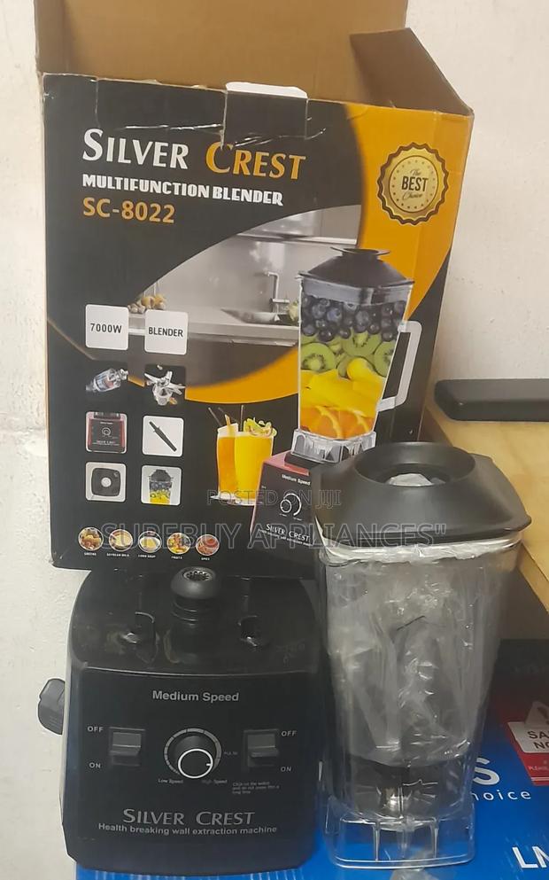 7000 Watts Silver Crest Commercial Blender 2.5 Litre Jug and Grinder
