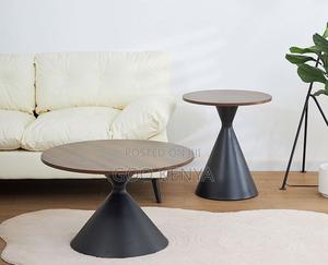 Home Table; Compact Round Nordic Style Coffee Table for Home Décor - thumbnail 2