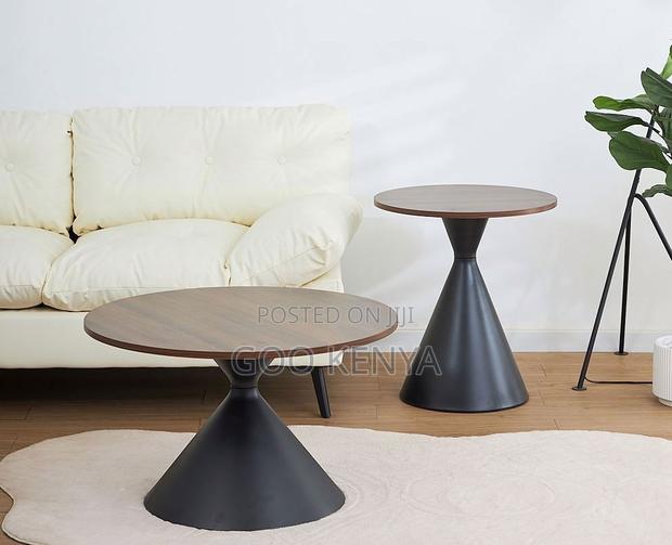 Home Table; Compact Round Nordic Style Coffee Table for Home Décor - main view