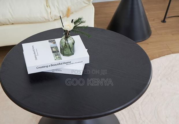 Home Table; Compact Round Nordic Style Coffee Table for Home Décor - thumbnail 4