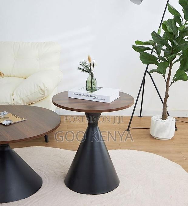 Home Table; Compact Round Nordic Style Coffee Table for Home Décor - thumbnail 6