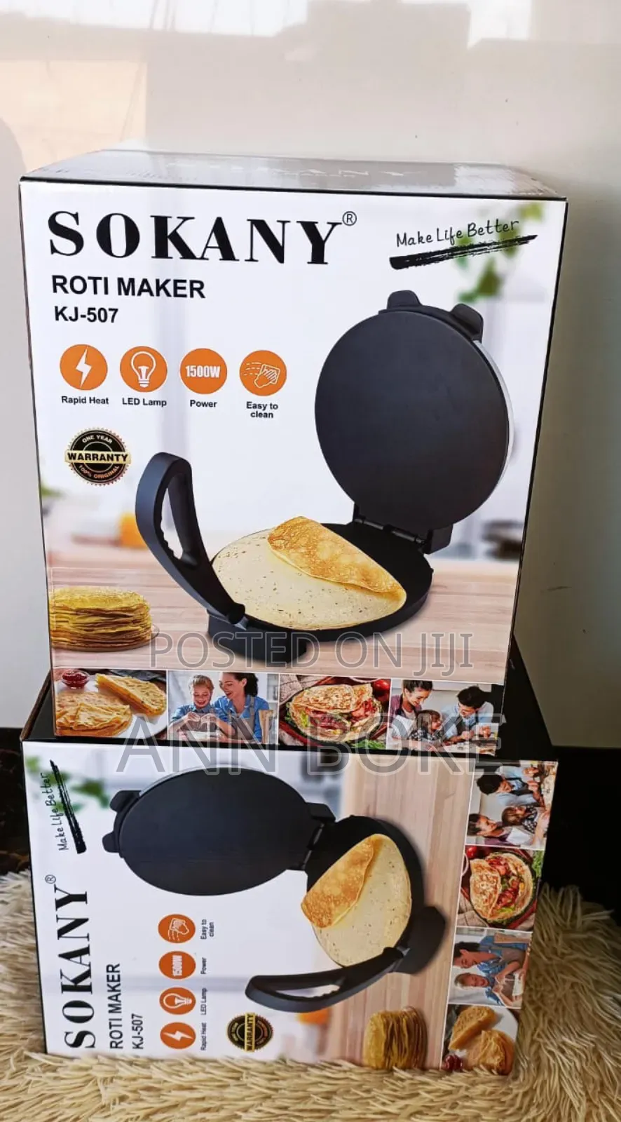12 Inch Electric 3 Pin Sokany Chapati Maker