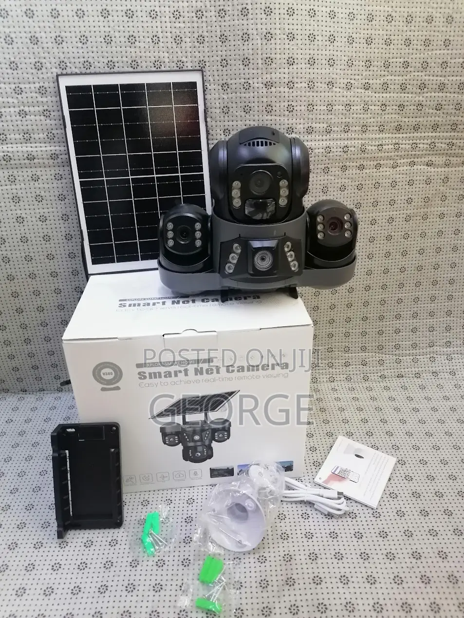 Triple Lens Solar 4g V380 Solar Powered 3 Lens