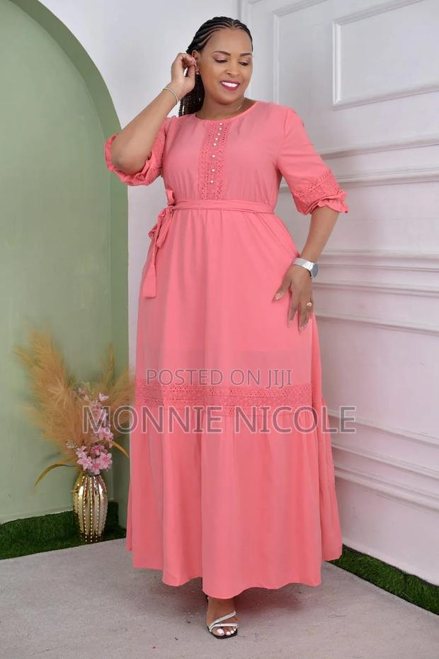 Baby Pink Stylish Maxi Dress - main view