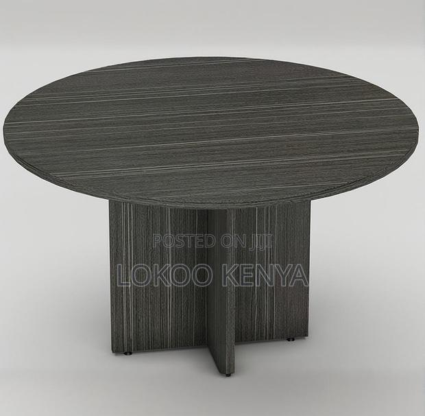 Dining Table; Round Shaped Living Room Customized Wooden Dining Table - thumbnail 5