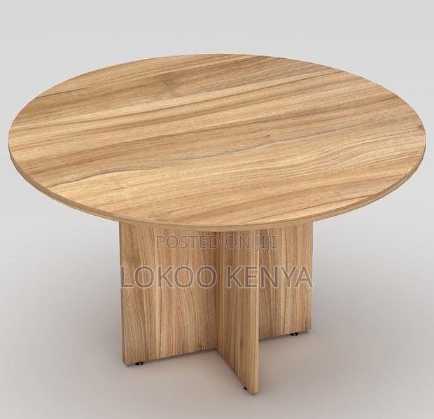 Dining Table; Round Shaped Living Room Customized Wooden Dining Table - thumbnail 7