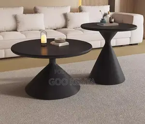 Home Table; Compact Wooden Coffee End Table Set for Home Use